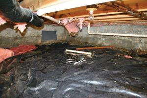 Crawl Space Repair Before in Indianapolis