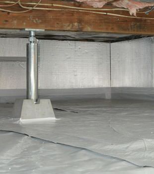 Installed crawl space insulation in West Lafayette