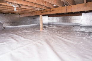crawl space vapor barrier in Terra Haute installed by our contractors