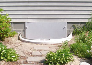 plastic crawl space access well installed in a Fort Wayne crawl space