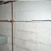 Severe foundation damage from a long crack in a bucking wall of a Columbus home.