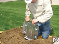 Steel earth anchor assembly installation in Zionsville.