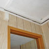 The ceiling and wall separating as the wall sinks with the slab floor in a Richmond home
