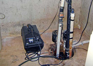 Pedestal sump pump system installed in a home in West Lafayette
