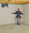 Muncie basement insulation covered by EverLast™ wall paneling, with SilverGlo™ insulation underneath