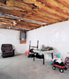 CleanSpace® basement wall vapor barrier installed in Crawfordsville